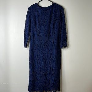 Navy Lace Eva Mendes Dress